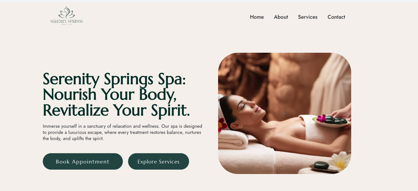 Wellness website template preview