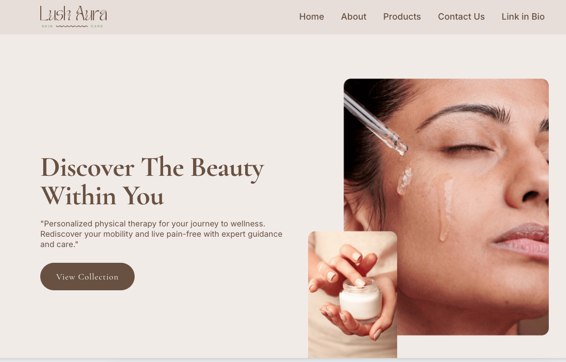 Wellness website template preview